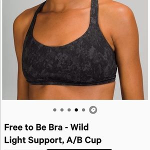 Lululemon free to be bra - wild - size 4